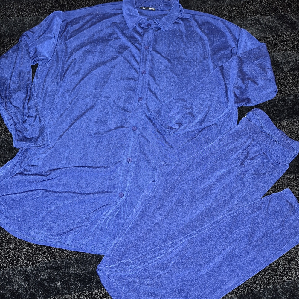 Fashion Nova Vibrant Blue Kids Pajama Set